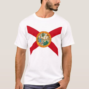 T-shirt T Chemise avec Drapeau de Floride Etat USA