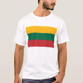 T-shirt T Chemise avec drapeau de Lituanie (Devant)