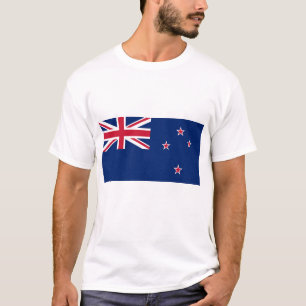T-shirt T Chemise avec Drapeau de Nouvelle-Zélande