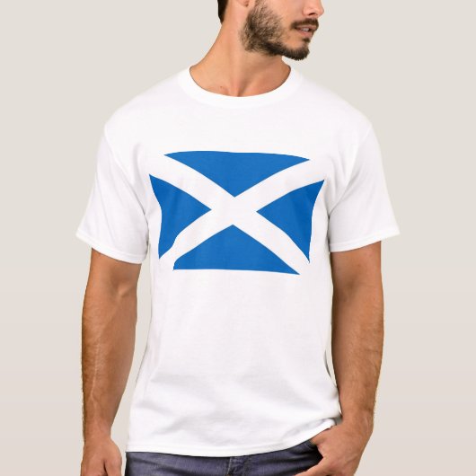 T-shirt T Chemise avec Drapeau d'Ecosse. (Devant)