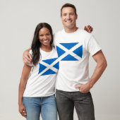 T-shirt T Chemise avec Drapeau d'Ecosse. (Unisexe)