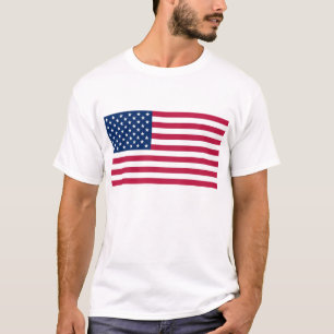 T-shirt T Chemise avec Drapeau des USA