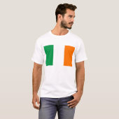 T-shirt T Chemise avec drapeau d'Irlande (Devant entier)