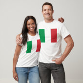 T-shirt T Chemise avec Drapeau d'Italie (Unisexe)