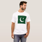 T-shirt T Chemise avec drapeau du Pakistan (Devant entier)