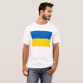 T-shirt T Chemise avec drapeau d'Ukraine (Devant entier)