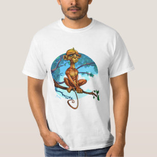 T-shirt T - Chemise de l'oeuvre de singe déprimée