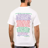 T-shirt T-Chemise Jésus le Christ à la Dernière Cène (Dos)