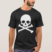 T-shirt T-Chemise Simple Crâne Et Crossbones (Devant)