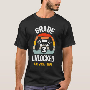 T-shirt T de 3e année débloqué Level Up Gamer Retour à l'é