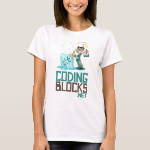 T-shirt T de base des femmes - le codage bloque le logo