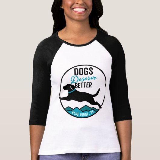 T-shirt T de baseball féminin - logo en couleur (Devant)