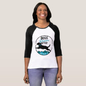 T-shirt T de baseball féminin - logo en couleur (Devant entier)