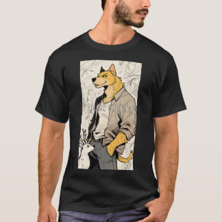 T-shirt T de chien anthropomorphe "Just Chillin" - Chemise