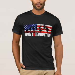 T-shirt T de drapeau américain de diagramme d'évolution