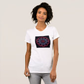 T-shirt T de fractale (automne Blossom-2 ZXK) de Women's (Devant entier)