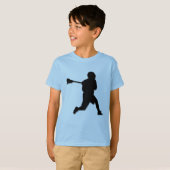 T-shirt T de l'enfant de joueur de lacrosse (Devant entier)