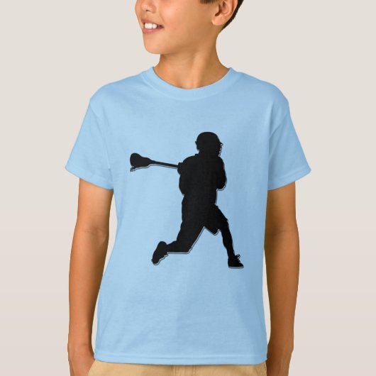 T-shirt T de l'enfant de joueur de lacrosse (Devant)