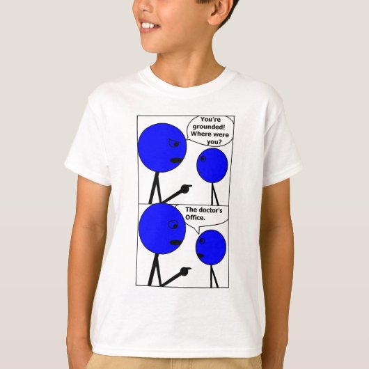 T-shirt T de l'enfant de plaisanterie de Stickman (Devant)