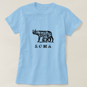 T-shirt T des femmes de -Loup de ROMA