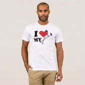 T-shirt T des hommes d'amour de béquille (Devant entier)