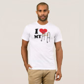 T-shirt T des hommes d'amour de marcheur (Devant entier)