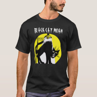 T-shirt T des hommes de gémissement de chat noir