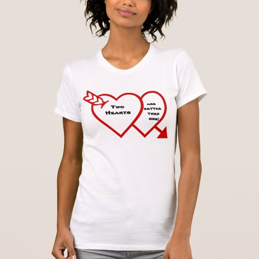 T-SHIRT T DEUX COEURS (Devant)