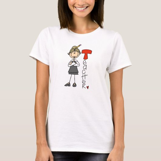 T-shirt T est pour enseignant (Devant)