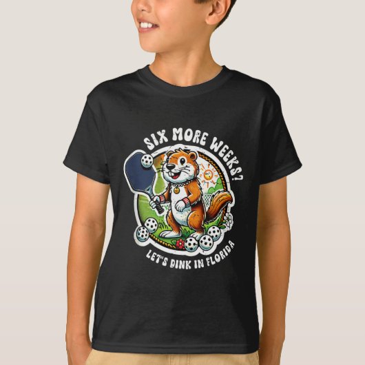 T-shirt T Fun Groundhogs Jour Floride Oiseau de Neige Pick (Devant)