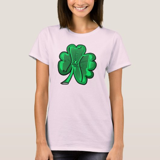 T-shirt T jour simple shamrock vert st. patricks (Devant)
