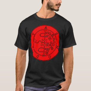 T-shirt T-merde de sigil d'Asmodeus (noir/rouge)