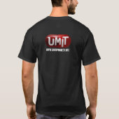 T-shirt T-Merde vivante d'edun noir avec l'icône d'OpenBSD (Dos)