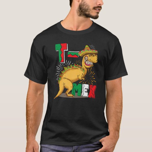 T-shirt T Mex Tacosaurus Rex Taco Cinco De Mayo Dinosaur M (Devant)