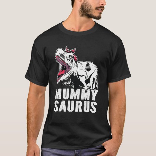 T-shirt T Mummysaurus Rex Mummy Mama Saurus (Devant)