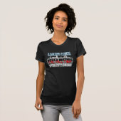 T-shirt T noir adapté des femmes de convocation d'AFG (Devant entier)