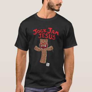 T-shirt T noir des hommes de crucifixion de Jésus de