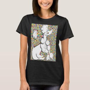 T-SHIRT T- POODLE BLANC