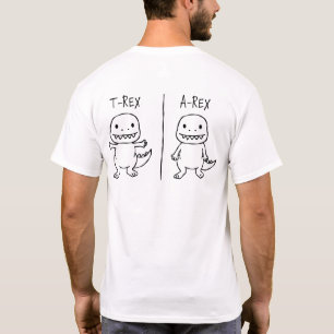 T-shirt T-Pose T-Rex Esquisse avant et arrière