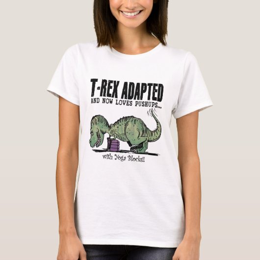 T-shirt T-Rex aime des pousées (Devant)