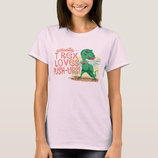 T-shirt T Rex Aime Les Pousses (Devant)