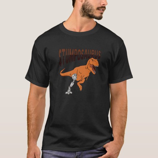 T-shirt T Rex Amputee Plaisanter Leg Prosthétique Dinosaur (Devant)