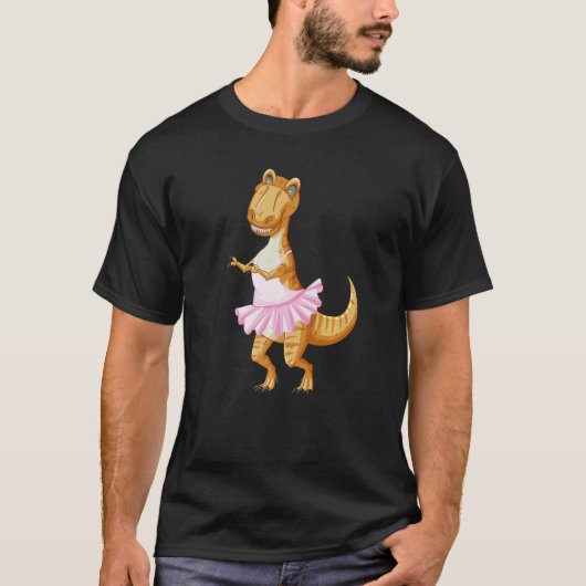 T-shirt T Rex Artistic Ballet Ballerina Pointe Barr Graphi (Devant)