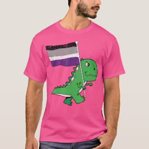 T-shirt T-Rex Asexué Fierté Drapeau Drôle Dino-Saur Lgbtq