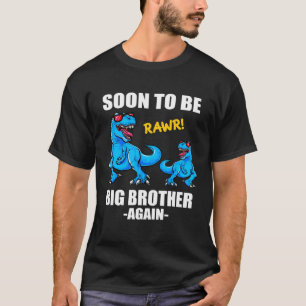 T-shirt T rex Bientôt Être Big Brother Dinosaur Baby Pregn