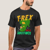T-shirt T Rex Can't Do Poignées Dinosaur Gear (Devant)