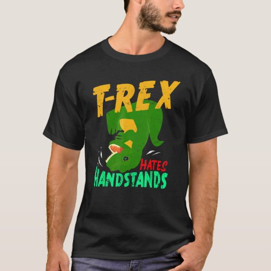 T-shirt T Rex Can't Do Poignées Dinosaur Gear (Devant)