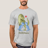 T-shirt T-Rex DaddSaurus & T-Rex Twin Baby Boy Dinosaurs T (Devant)