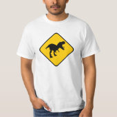 T-shirt T-Rex de avertissement (Devant)