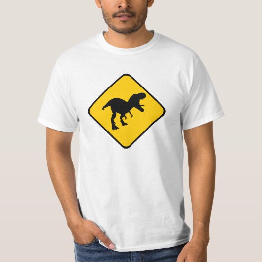 T-shirt T-Rex de avertissement (Devant)